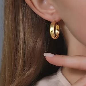 Gold Hoop Earrings - 304 stainless steel Women's Jewelry